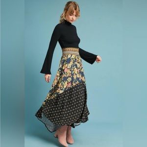 FARM Rio Yolanda Maxi Floral Mixed Print Skirt Size Large